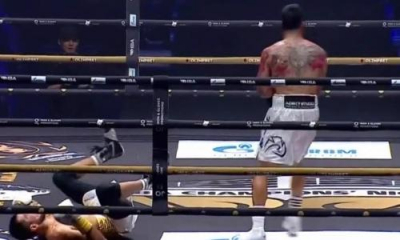 Видео сенсационного нокаута чемпиона мира из&nbsp;Казахстана