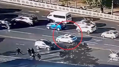 Драку на оживленной дороге сняли на видео в Астане