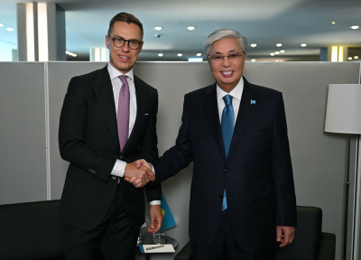 Глава государства провел переговоры с Президентом Финляндии