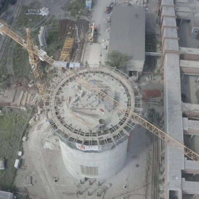 Новая труба на ТЭЦ Петропавловска накренилась