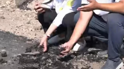 Новый асфальт в одном из сел Жамбылской области продержался меньше недели