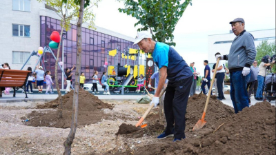 Сквер вместо ЖК создали в Астане